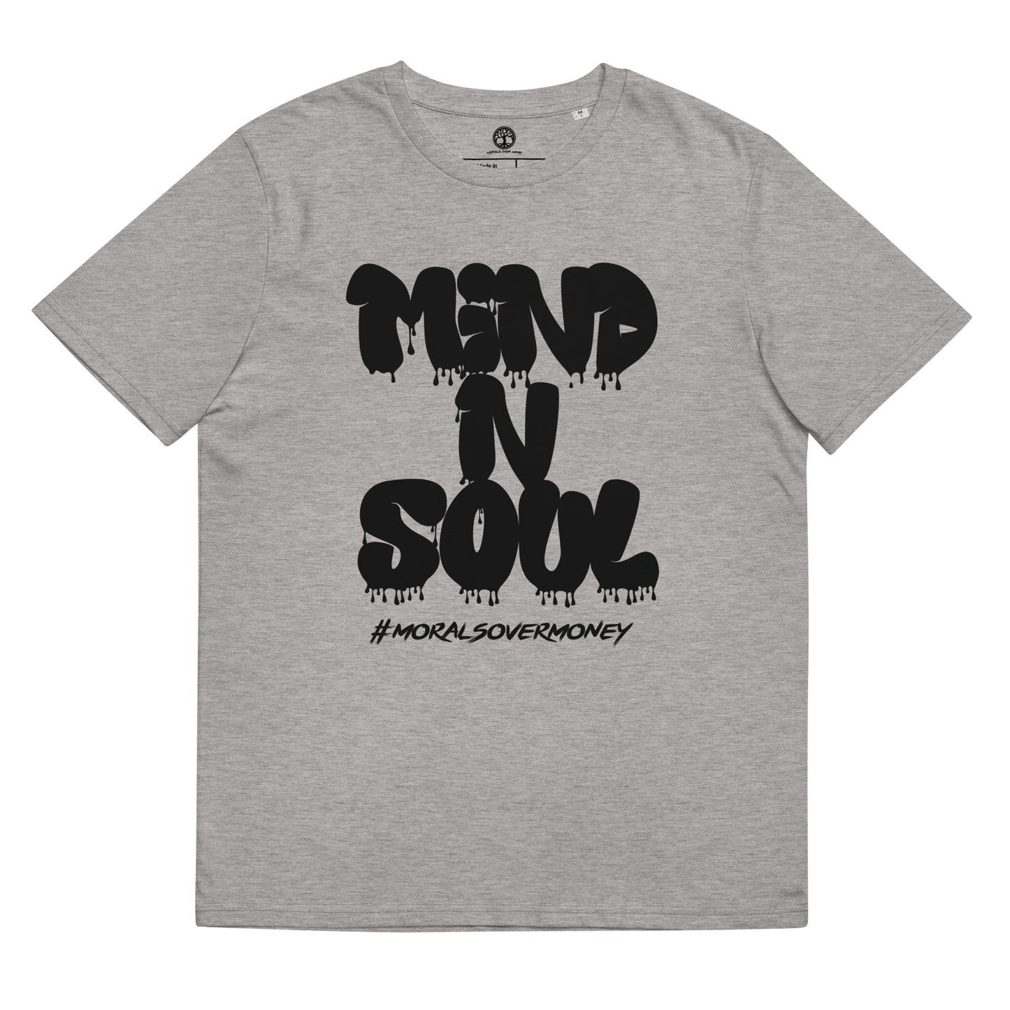 100% Organic Cotton 'Mind n Soul' Eco Tee - Black Logo
