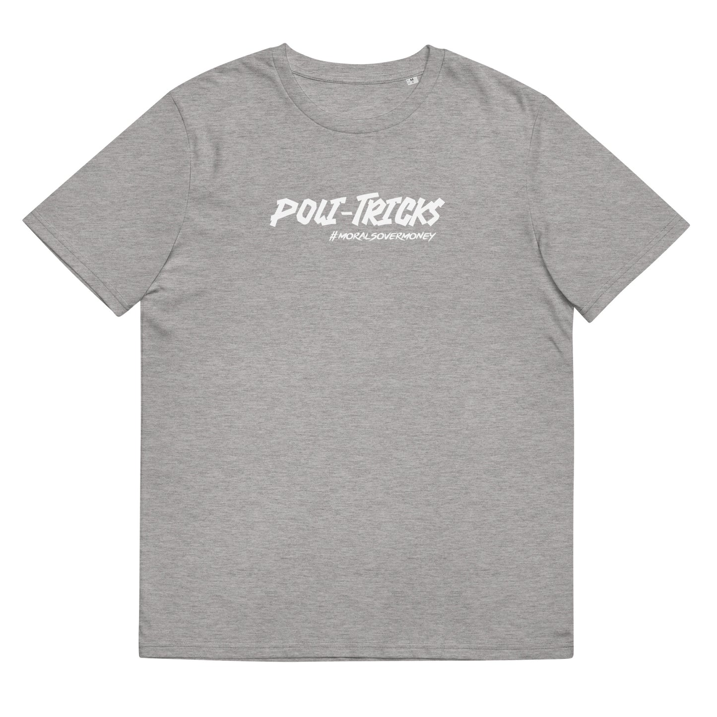 100% Organic Cotton 'Poli-Tricks' Eco Tee - White Logo