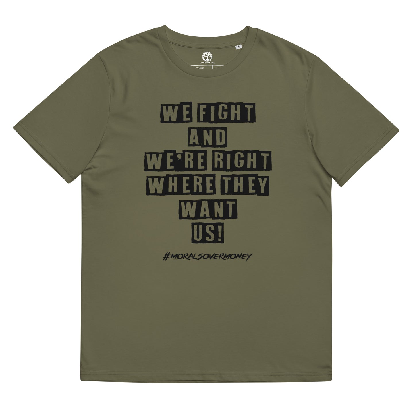 100% Organic Cotton 'We Fight' Eco Tee - Black Logo