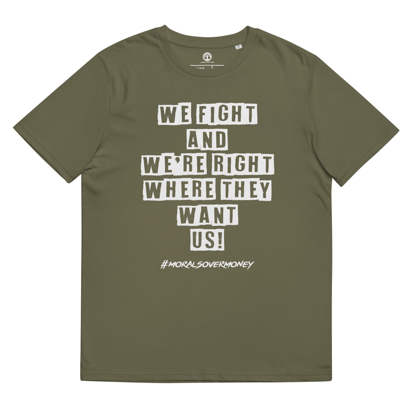 100% Organic Cotton 'World At War' Eco Tee - White Logo