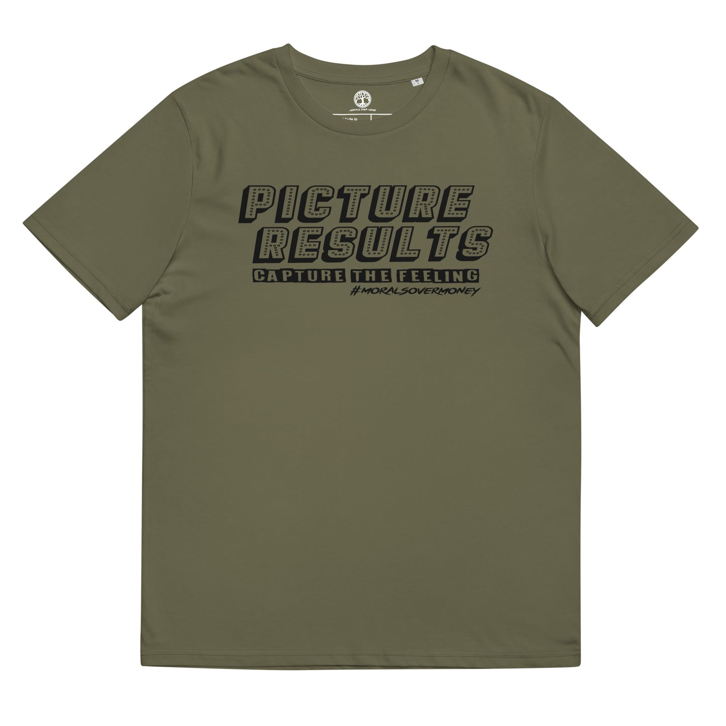 100% Organic Cotton 'Picture Results' Eco Tee - Black Logo