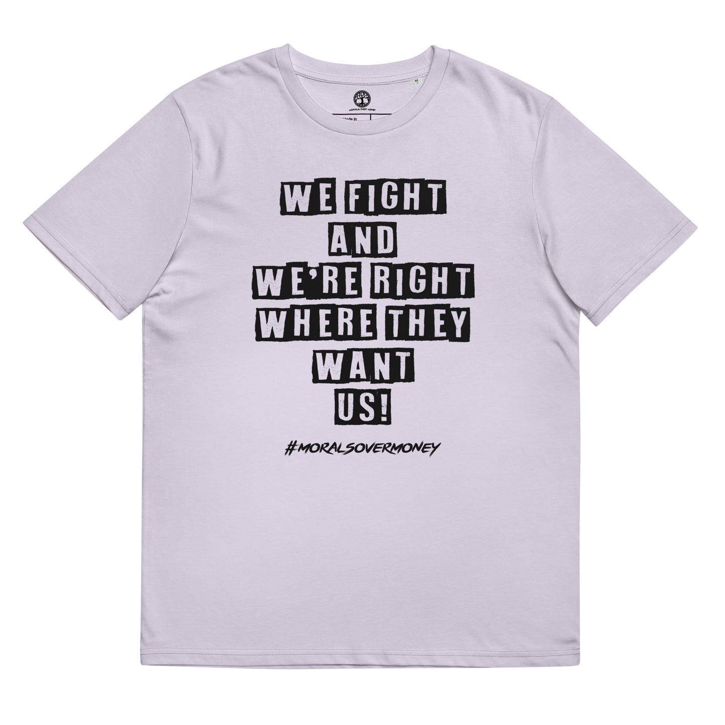 100% Organic Cotton 'We Fight' Eco Tee - Black Logo