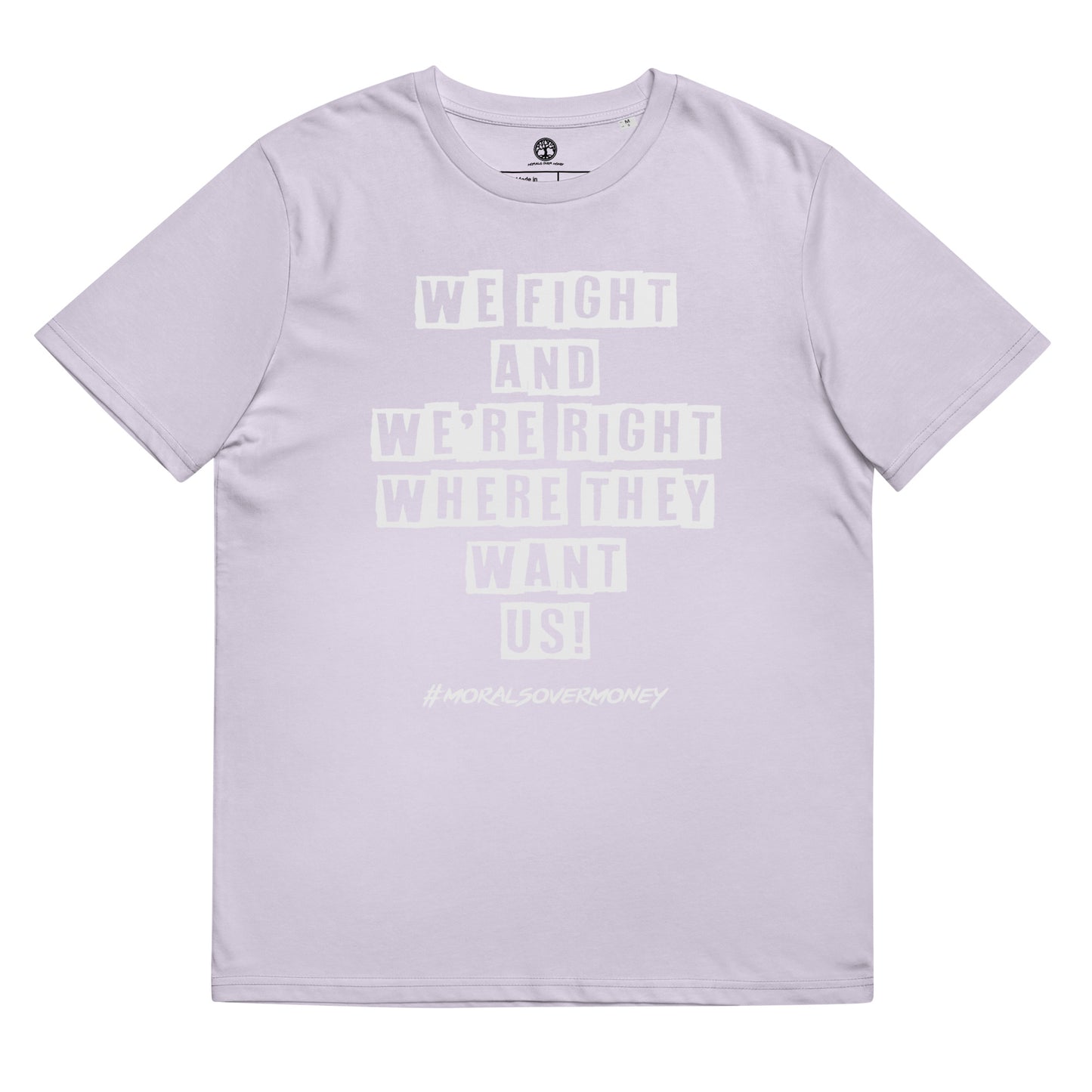 100% Organic Cotton 'World At War' Eco Tee - White Logo