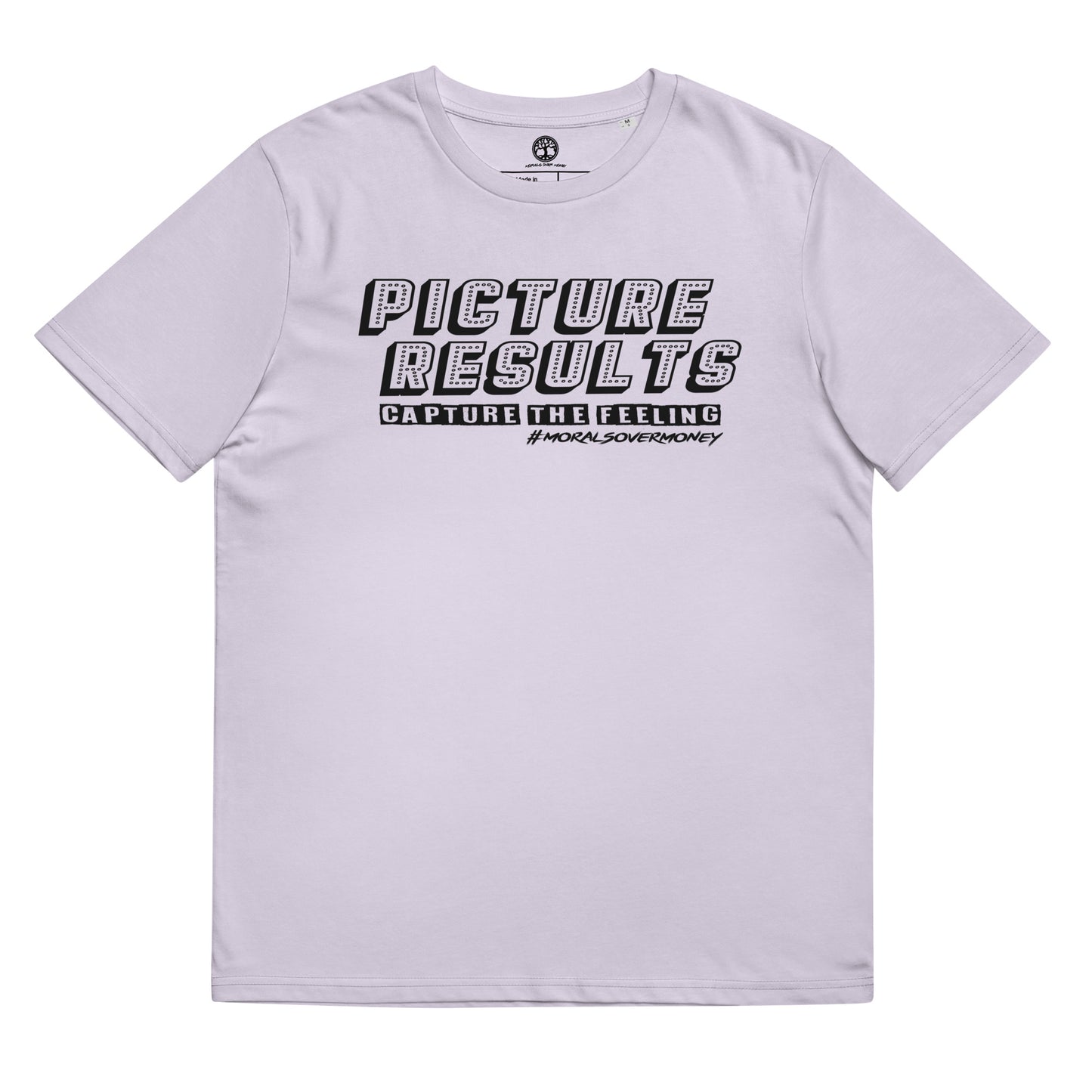 100% Organic Cotton 'Picture Results' Eco Tee - Black Logo