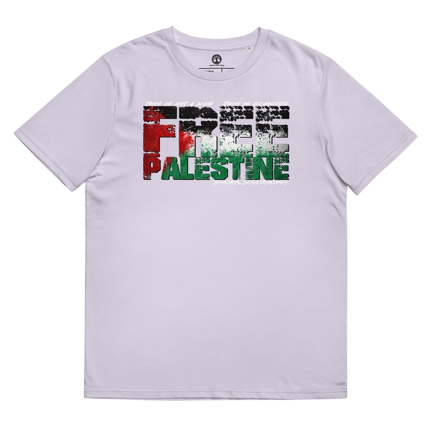 100% Organic Cotton 'Free Palestine' Tee - White Logo