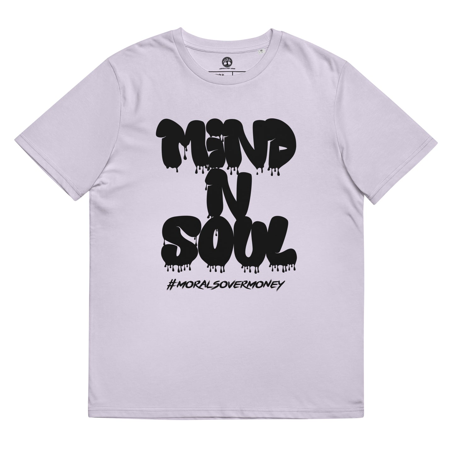 100% Organic Cotton 'Mind n Soul' Eco Tee - Black Logo