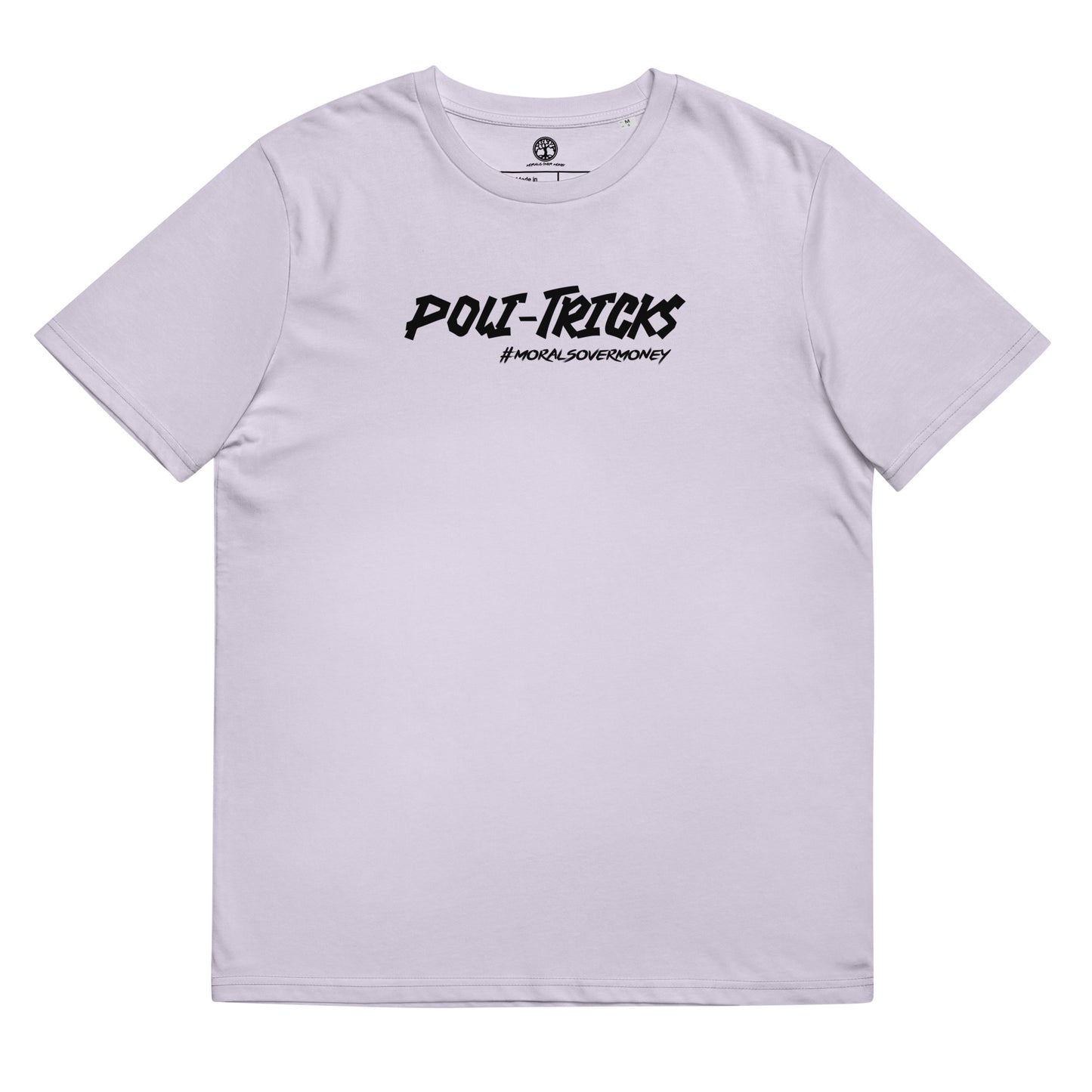 100% Organic Cotton 'Poli-Tricks' Eco Tee  - Black Logo