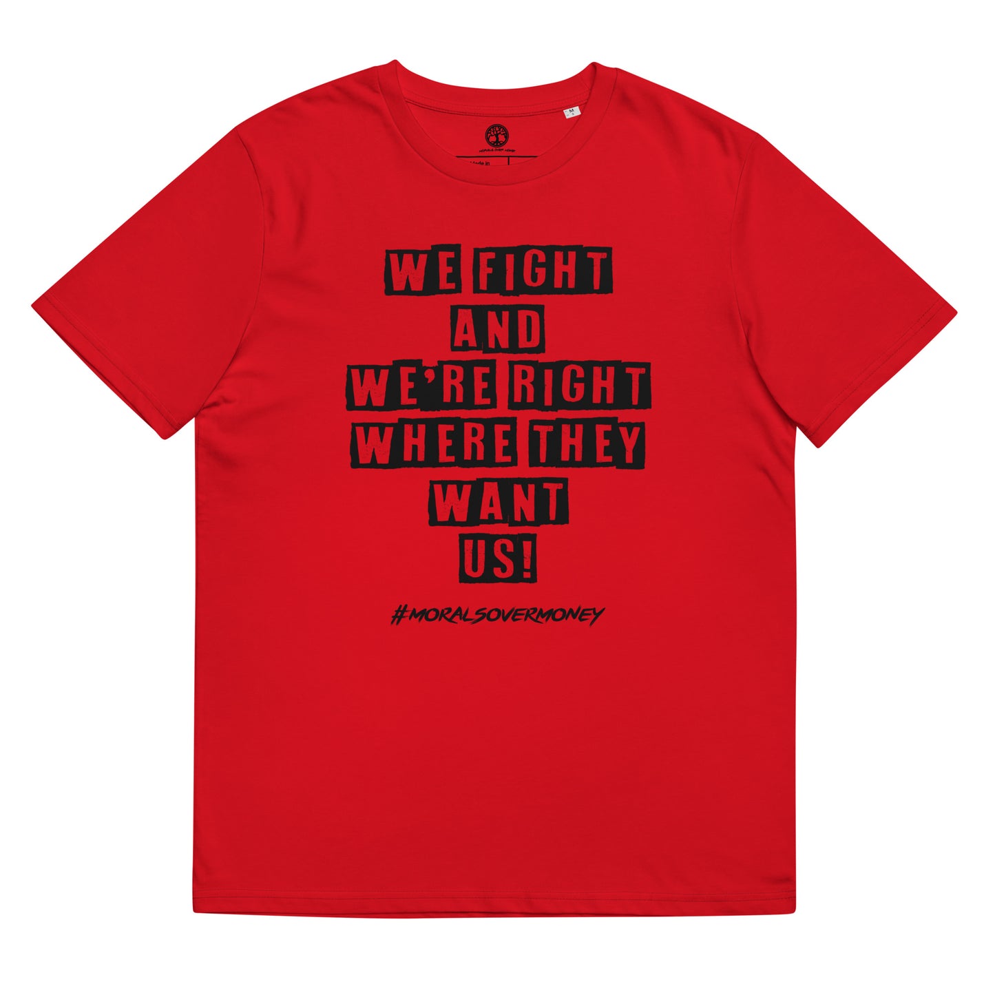 100% Organic Cotton 'World At War' Eco Tee - Black Logo