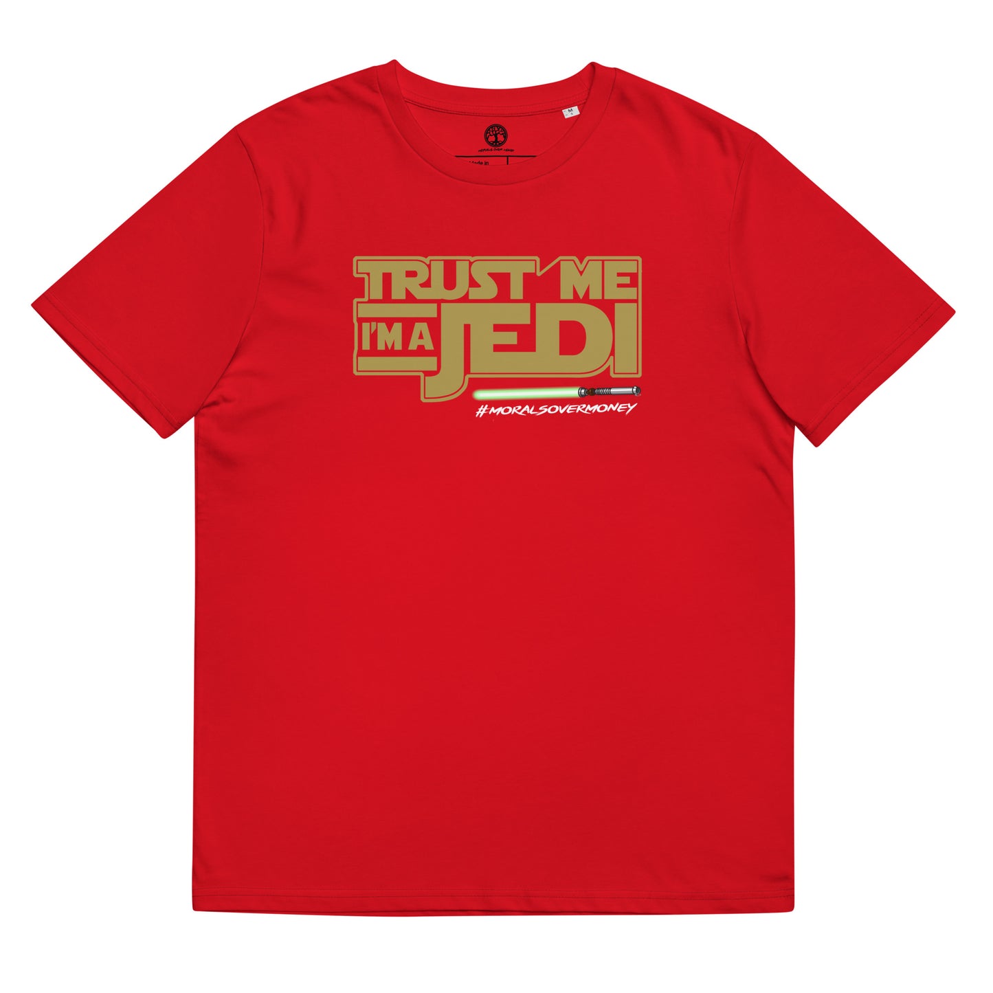 100% Organic Cotton 'Trust Me I'm A Jedi' Eco Tee - White Logo