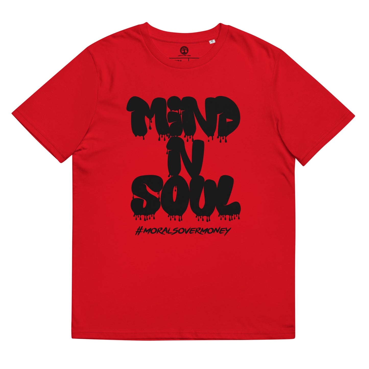 100% Organic Cotton 'Mind n Soul' Eco Tee - Black Logo