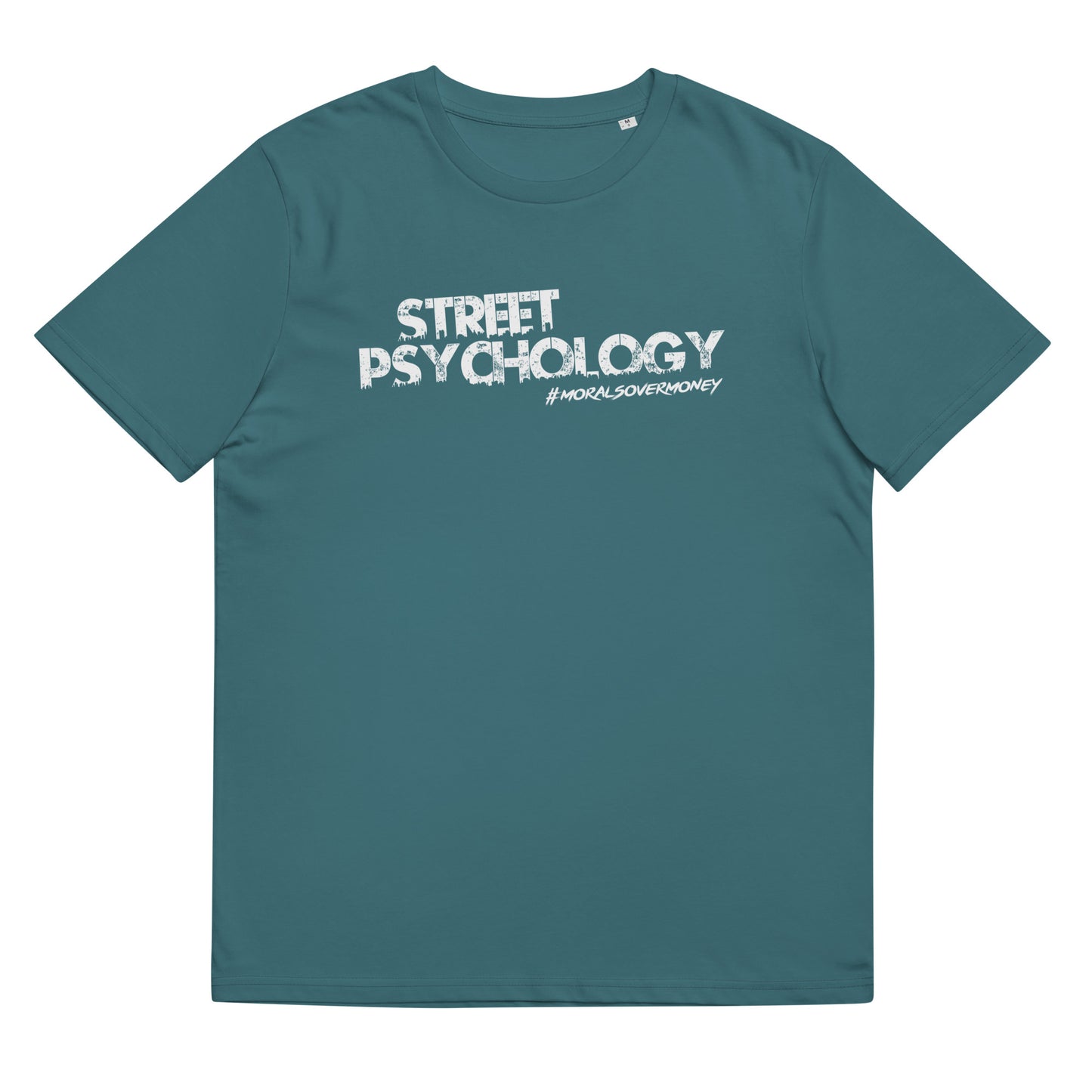100% Organic Cotton 'Street Psychology' Eco Tee - White Logo