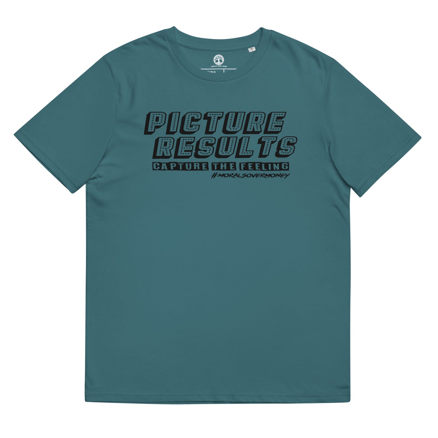 100% Organic Cotton 'Picture Results' Eco Tee - Black Logo