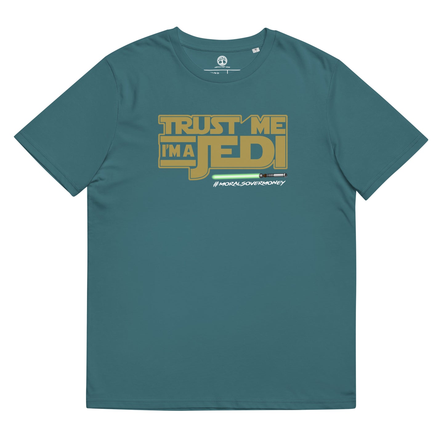 100% Organic Cotton 'Trust Me I'm A Jedi' Eco Tee - White Logo