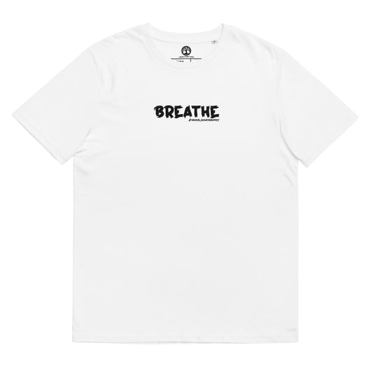 100% Organic Cotton 'Breathe' Eco Tee - Black Logo