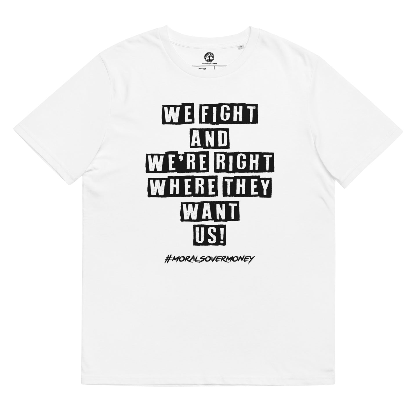 100% Organic Cotton 'World At War' Eco Tee - Black Logo