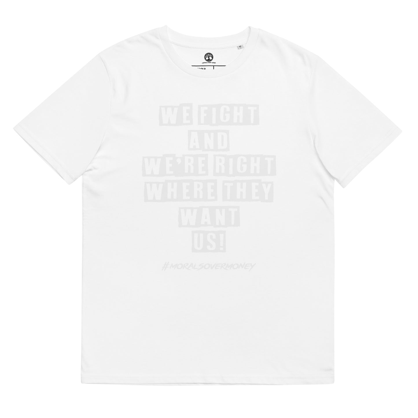100% Organic Cotton 'World At War' Eco Tee - White Logo