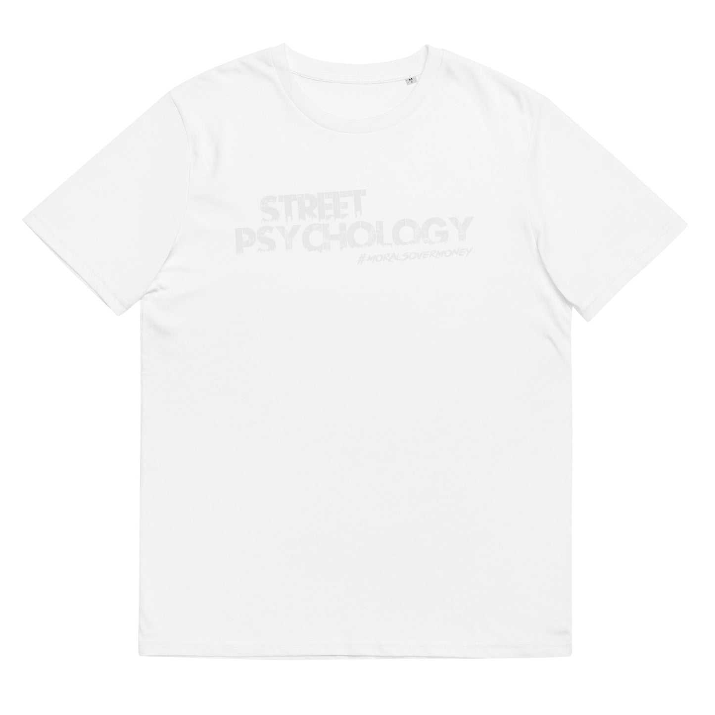 100% Organic Cotton 'Street Psychology' Eco Tee - White Logo
