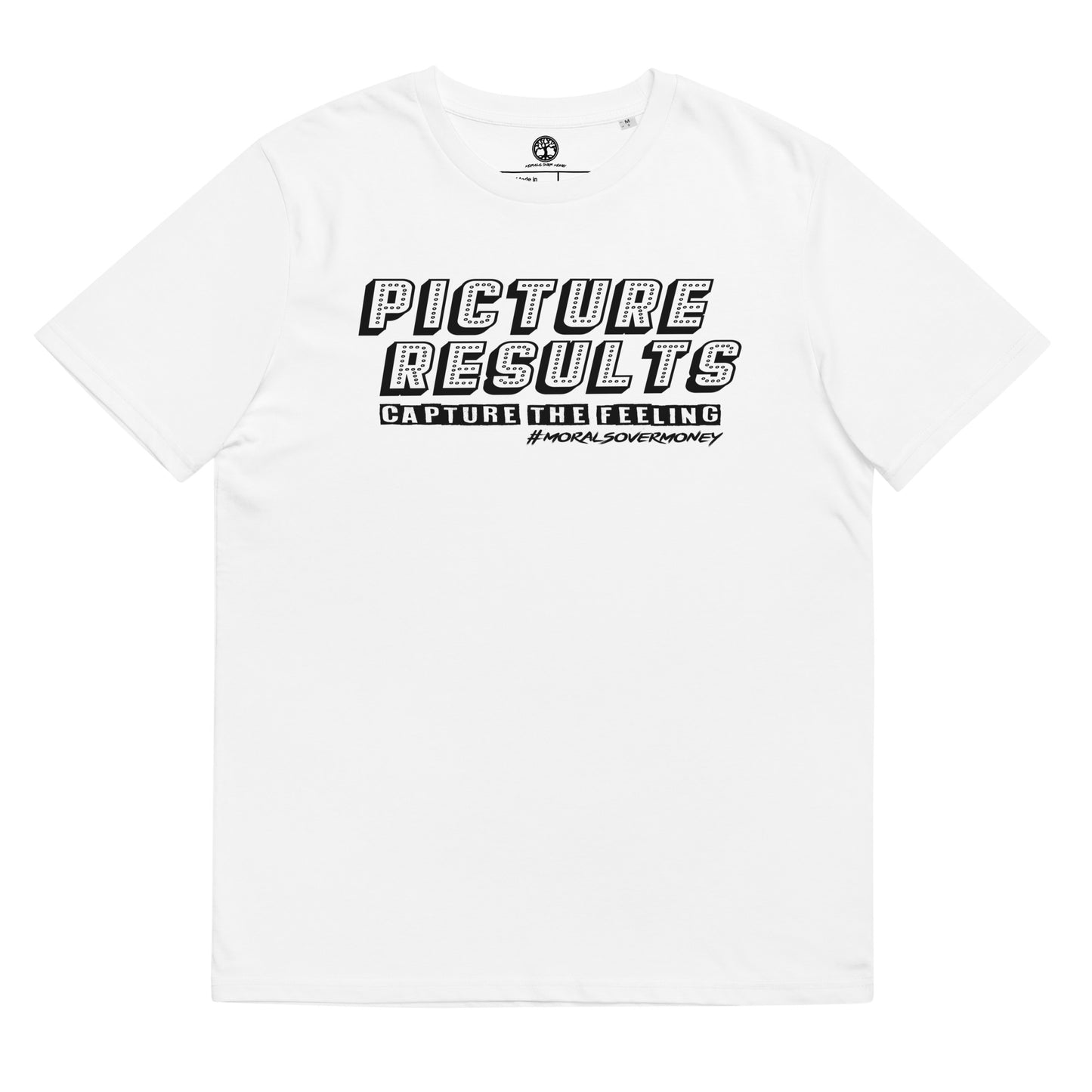 100% Organic Cotton 'Picture Results' Eco Tee - Black Logo