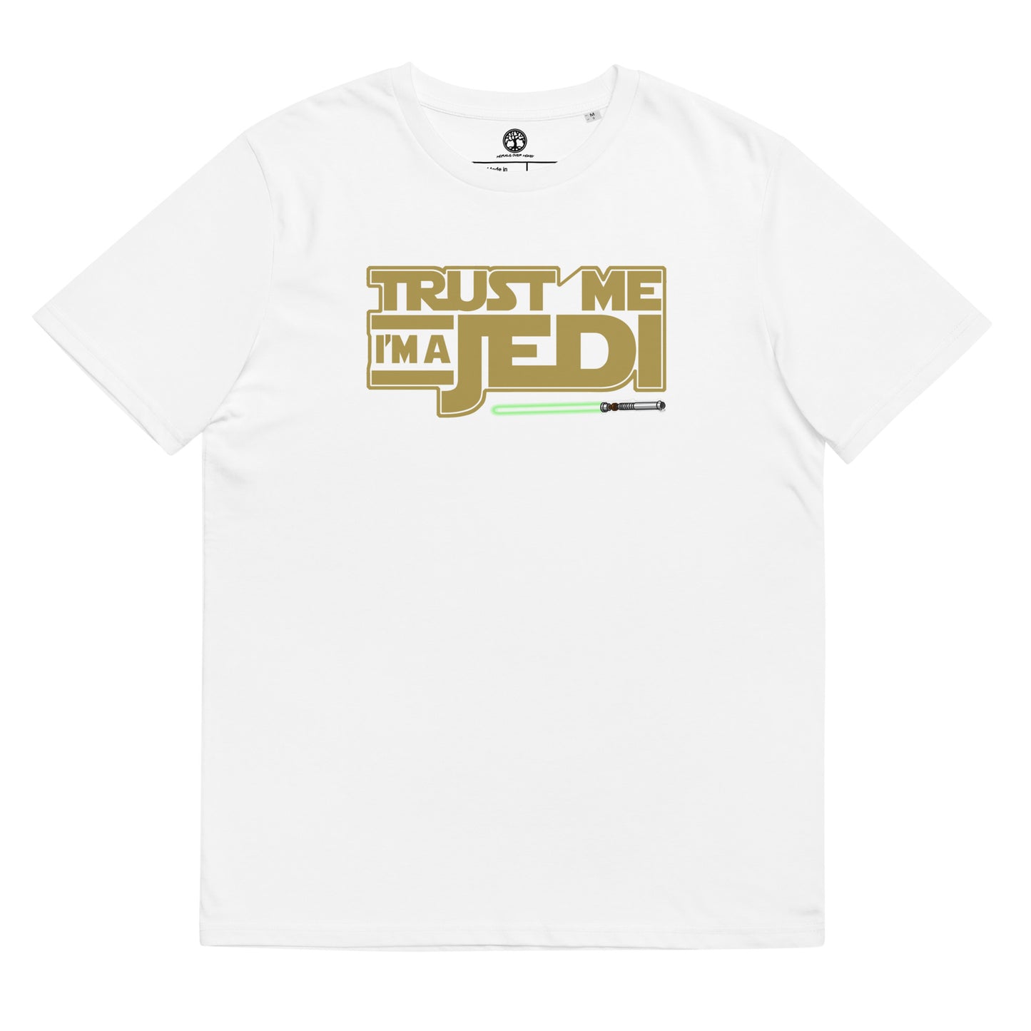 100% Organic Cotton 'Trust Me I'm A Jedi' Eco Tee - White Logo