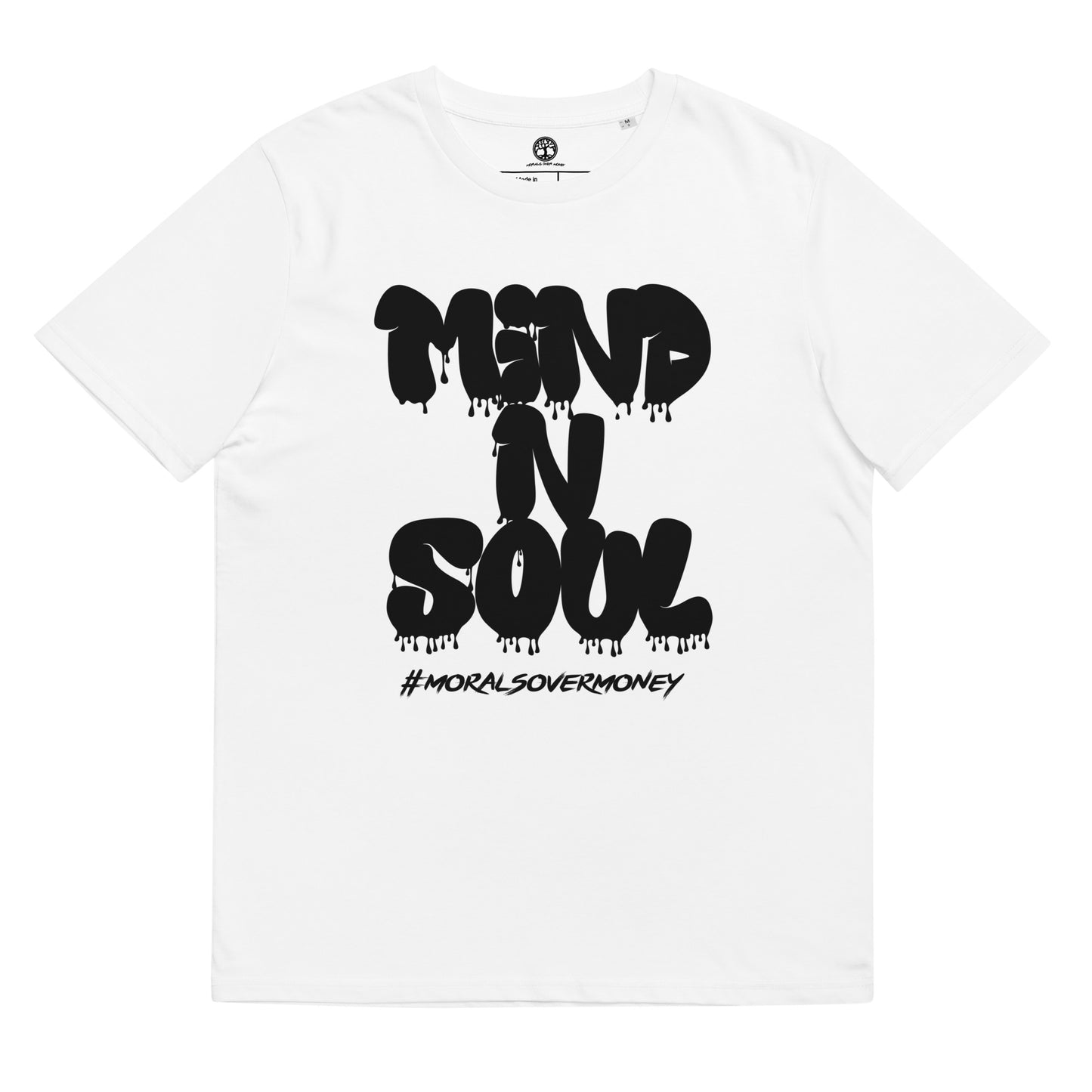 100% Organic Cotton 'Mind n Soul' Eco Tee - Black Logo