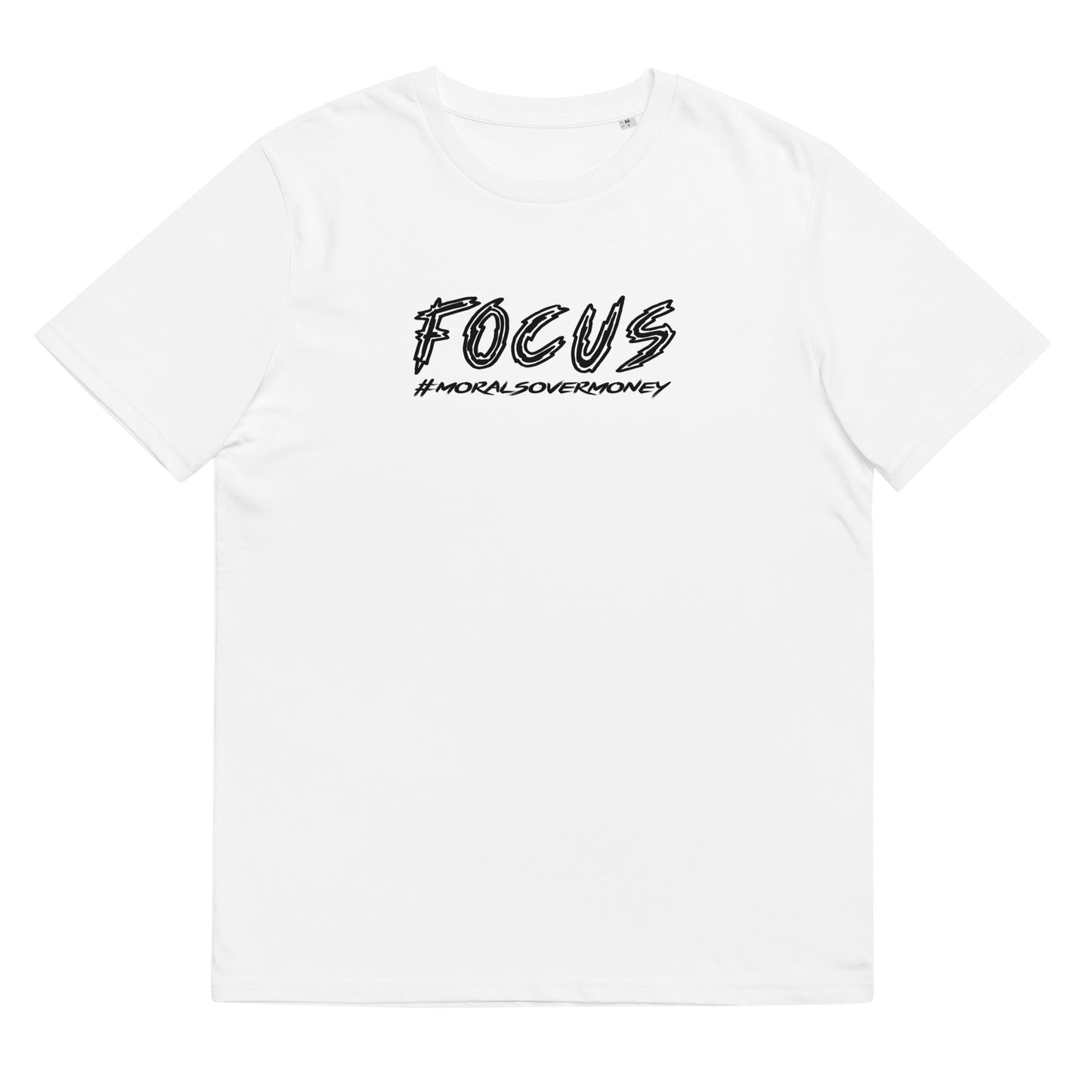 100% Organic Cotton 'Focus' Eco Tee - Black Logo