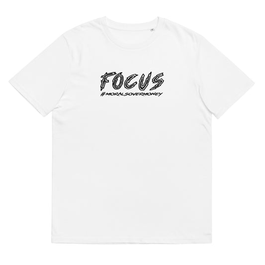 100% Organic Cotton 'Focus' Eco Tee - Black Logo