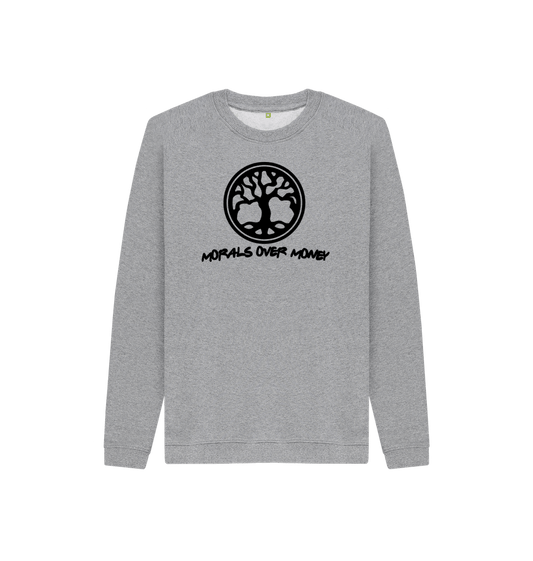 Athletic Grey Kid's 100% Organic Cotton 'Tree Of Life' Eco Jumper - Black Logo