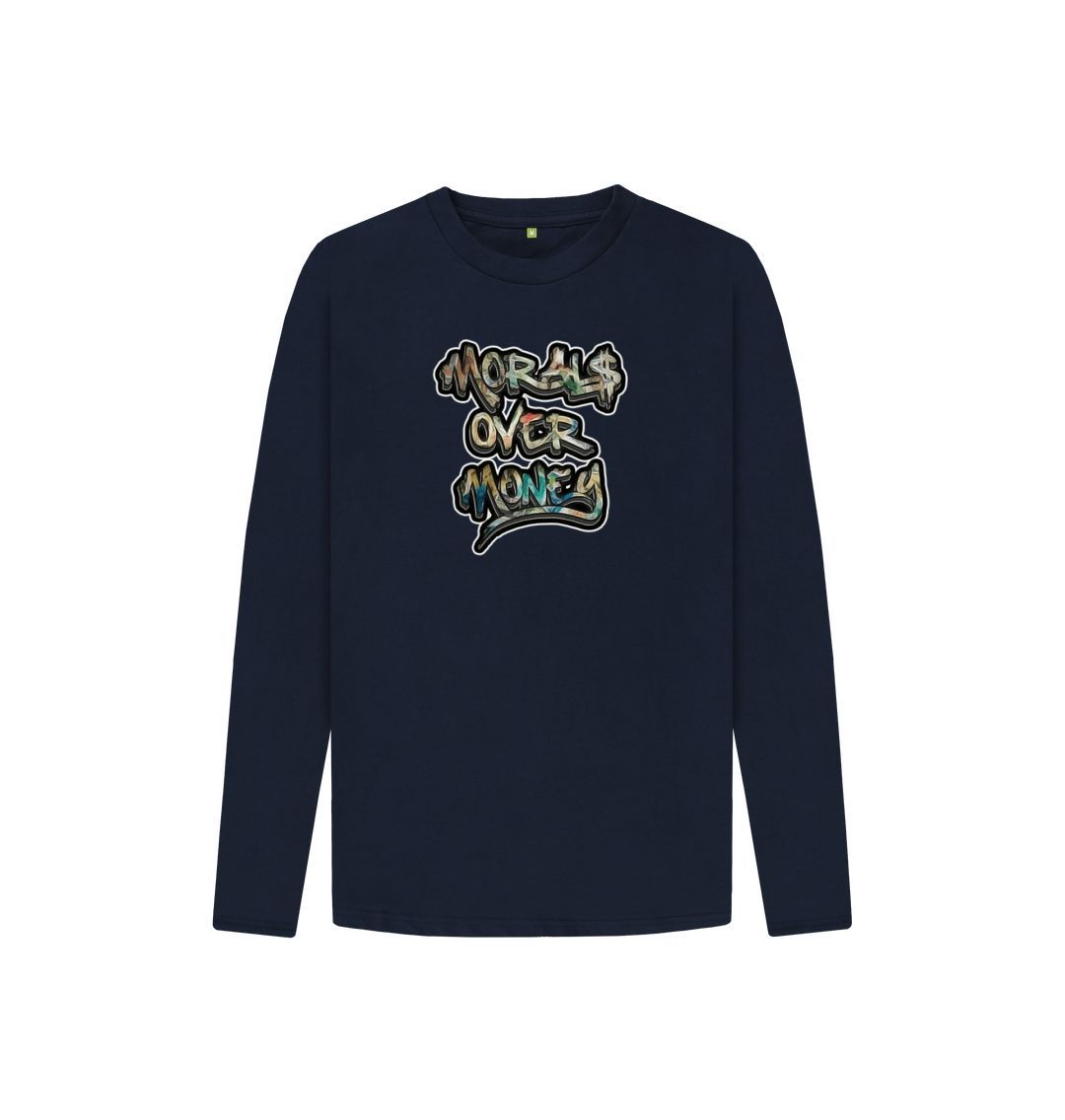 Navy Blue Kids Original Morals Over Money Sweater