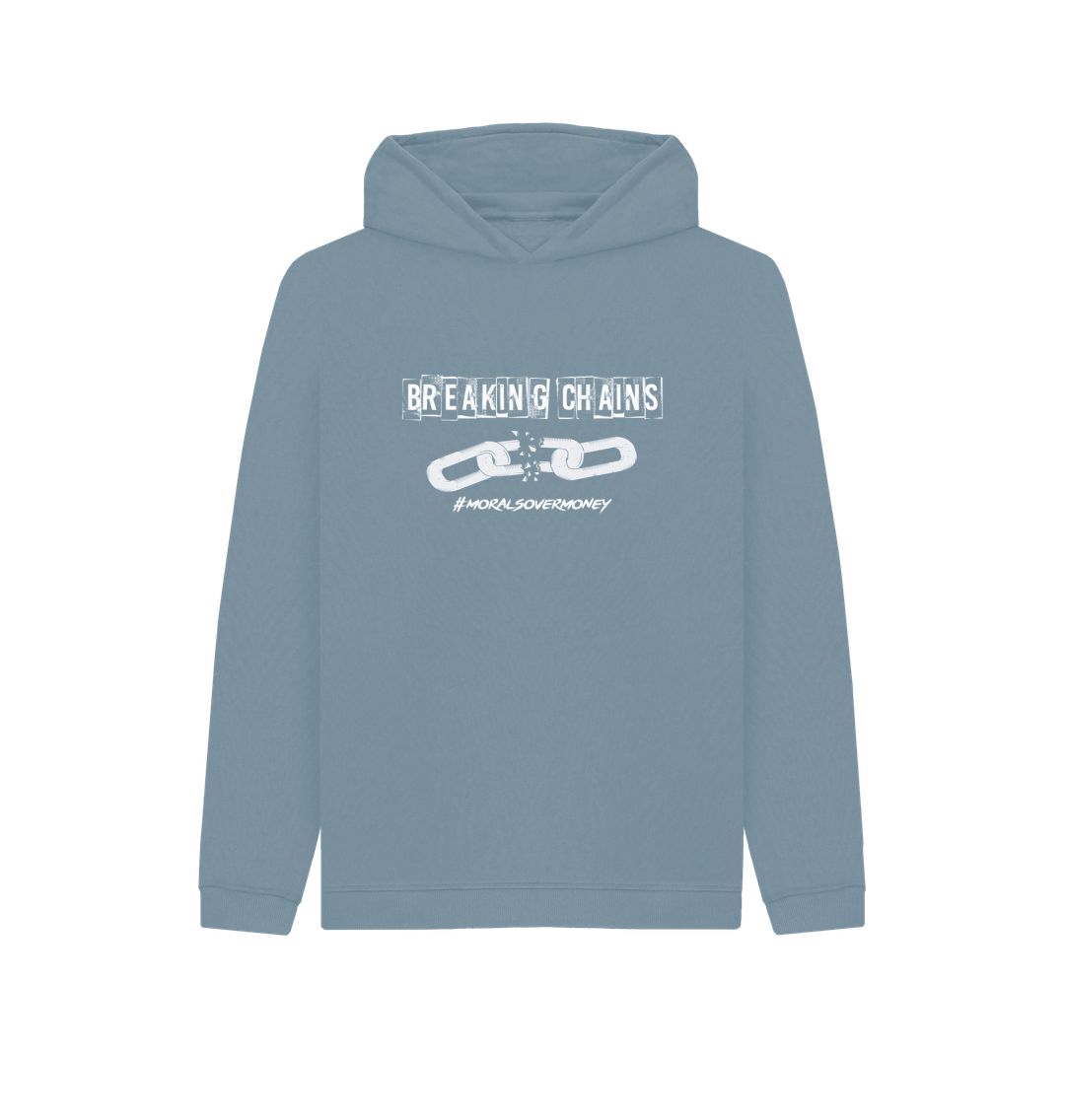 Stone Blue Kids Breaking Chains - Organic Hoody