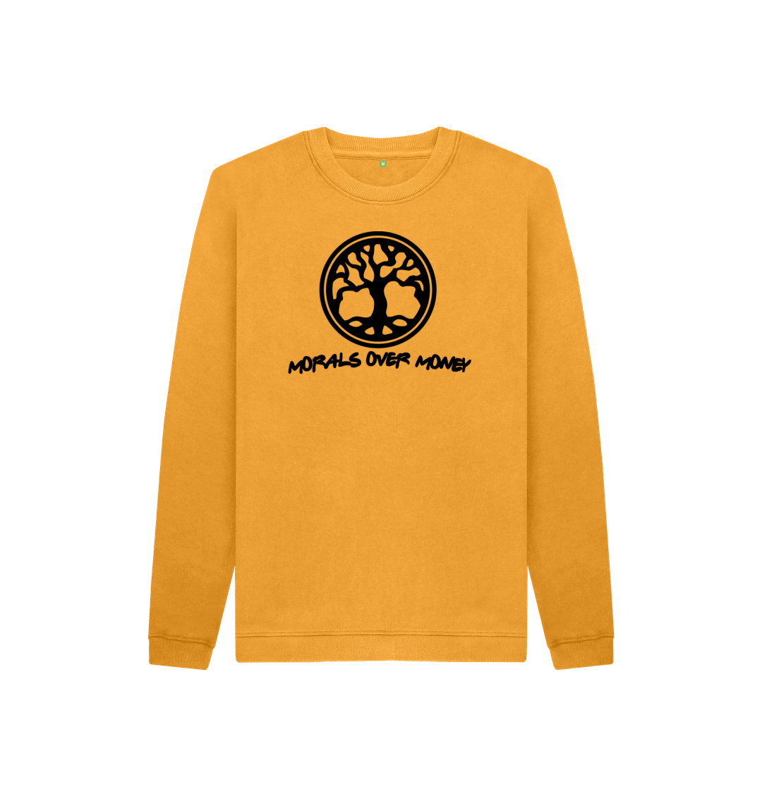 Mustard Kid's 100% Organic Cotton 'Tree Of Life' Eco Jumper - Black Logo