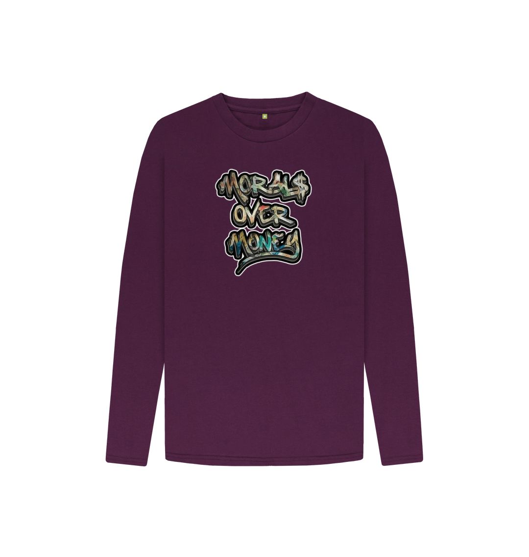 Purple Kids Original Morals Over Money Sweater