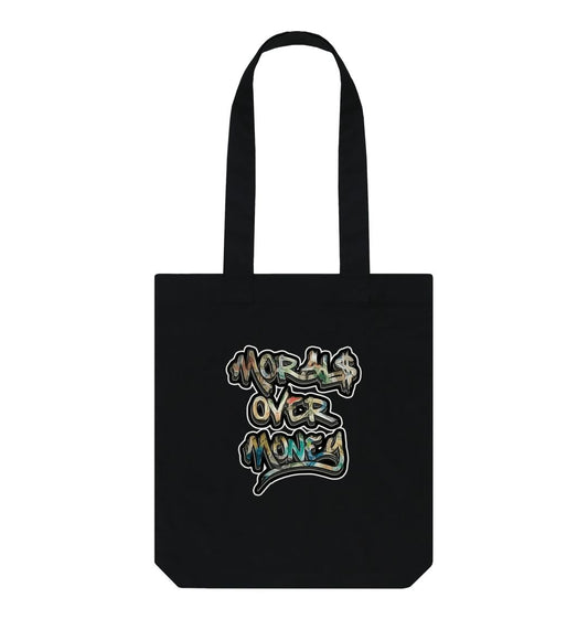 Black Original Morals Over Money Tote Bag